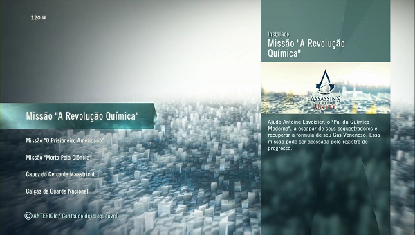 ACU Chemical Revolution Pack Menu