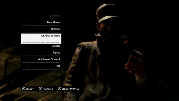 Select Control Scheme from the pause menu or main menu